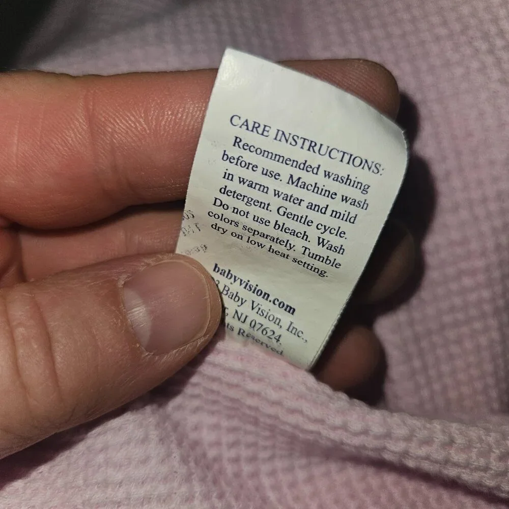 Luvable Friends Solid Pink Waffle Knit Cotton Thermal Baby Blanket 31x34
